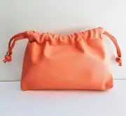 Elizabeth Arden Orange Drawstring Makeup Cosmetics Bag Pouch Purse, Brand NEW!