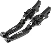 Brake Clutch Levers CNC Folding Extendable, for Vespa, for Granturismo 125/200 GTS 125/250 S125/150/300 Super Motorbike Hand Brake Lever(Full Black)