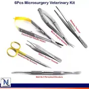 Rodent Microsurgical Veterinary Set Small Animals Micro Scissors Needle Holders