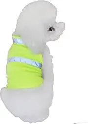 Abaodam Dog Reflective High Visibility Breathable Fluorescent Yellow Vest for Dogs for Walking Running Hiking Ensures Night