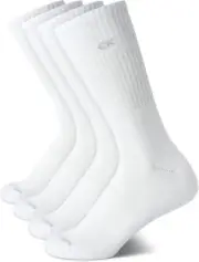 Calvin Klein Women's Socks - Cushion Athletic Crew (4 Pack) 4-10, White
