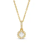 0.38 CT. T.W. Natural Diamond Frame Pendant in 14K Gold