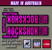 Rockshox REVELATION style Fork Decal Magenta/Pink Sticker Laminated REPRODUCTION