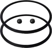 Presto Pressure Canner Sealing Ring Gasket with Overpressure Plugs, 23 Quart