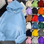 Women Sweatshirt Long Sleeve Hoodies Ladies Comfy Solid Color Holiday Pullover