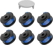 UUBOXS AC14RL3A String Trimmer Replacement Spool for Ryobi,11ft 0.065" Line Auto Feed Spool for Ryobi One Plus Cordless Trimmers 18V 24V 40V Weed Trimmers(6 Spools + 1 Cap)