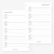 Mini Happy Planner Password Tracker Planner Insert Agenda Refill for 7-Discs Notebook 4.6 x 7