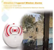 Window Alarm System 4-pack Ultra Loud 120db Alarms With Advanced Vibration Senso