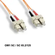 10x Kentek 5 m OM1 SC to SC Multi-Mode Fiber Optic Cable 62.5/125 Duplex UPC
