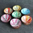 Food Container Tough Hand-painted Multicolor Sturdy Coconut Shell Bowls Handmade
