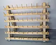 NEW Wooden June Tailor 60 Spool Thread Holder Organizer Rack Easel Wall Hang