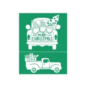 DGAGA Silk Screen Stencils Santa Car Stencils Silkscreen Chalk Mesh Stencils ...