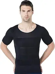 [STTLZMC] Men's Slimming Compression Muscle Body Building Undershirt Short Sleeve