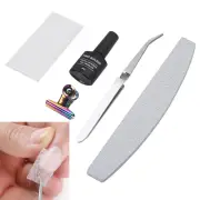 Nail File Nail Art NonWoven Silk Fiberglass Extension Gel With Tweezers And L2S