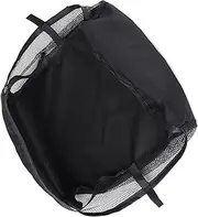 Domary Stroller Basket, Large Bottom Storage Bag with Buttons, Hooks and Loops, for Baby Stroller, Oxford Fabric, Black, 1 Pc