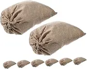 8pcs Potato Sacks Reusable Vegetable Storage Bags Burlap Bags With Drawstring