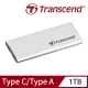 【Transcend 創見】ESD260C 1TB USB3.1/Type C 雙介面行動固態硬碟-晶燦銀(TS1TESD260C)
