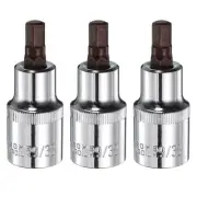 3pcs 9/32" Hex Bit Socket 1/2" Square Drive SAE Extension Impact Bit