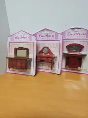 Dollhouse furniture lot Chest With Mirror Vanity With Circle Mirror Cabinet With
