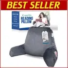 Deluxe Backrest Pillow for Bed with Side Pockets - Comfort for Reading & Gaming