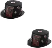 [LIFKOME] 2pcs Punk Hat Gothic Hat Vintage Cap