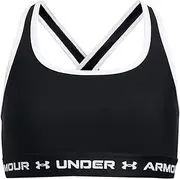 [Under Armour] G Crossback Mid Solid-BLK, Girls, Tops, Bras, Mid-Impact
