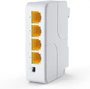 4 Port Gigabit PoE Extender with 1 PoE in Input and 3 PoE Output, Support 4 Channel PoE Repeater IEEE802.3af/at with 1000Mbps, 100m (328ft) Extender, Power Over Ethernet Repeater, VLAN