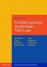 Contemporary Australian Tort Law 2nd Edition by Joanna Kyriakakis Book & Merchan