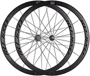 Road Bicycle Wheel Set 700C Carbon Fiber Bearing Hub Flat Spokes V Brake Quick Release Bikes Aluminium Alloy Rims 8 9 10 11 Speed (Color : Black Hub, Size : 700C)