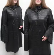 Women's ESCADA RARE Long Striped Avant Garde Coat Mantel Overcoat ITALY 46 ~L