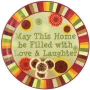 14” Round Serving Platter May This Home Be Filled with Love and Laughter Ceramic