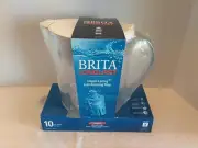 BRITA Longlast Pitcher 10-Cup Water Filter System Longlast Filter White Pacifica