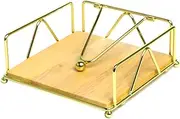 AIMALL Decorative Metal Napkin Holder – Elegant Wrought Iron Napkin Rack for Dining Table, Café, Restaurant – Available in Black, White, Gold – 7 Inch, Sturdy Design