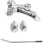 Aswalling Guitar Vibrato Tailpiece Tremolo, Flat Top Body Tremolo Unit Vibrato Bridge for LP Electric Guitars Silver