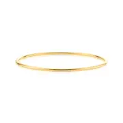 Zamel's 9ct Yellow Gold 65x2.5mm Solid Polish Golf Bangle Women's Jewellery