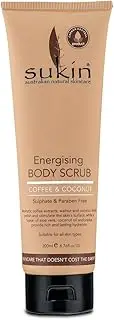 Sukin Energising Body Scrub, Coconut & Coffee, 200ml