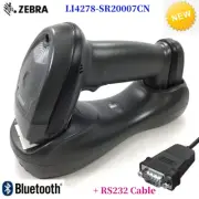 Zebra Symbol LI4278 Wireless 1D Bluetooth Barcode Scanner W/ RS232 Cable&Cradle