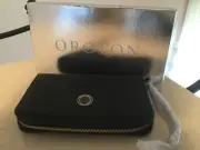 OROTON Metier Zip Around Clutch Wallet - Black - NEW - FREE POSTAGE