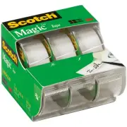 6 Pack Scotch Magic Tape 3/Pkg-.75"X300" 3105-3M