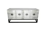 Athens Mirrored Buffet / Side Board Table - Black