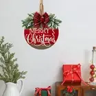 Rustic Christmas Door Decor Fade-resistant Festive Wooden Signs for Home