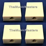 4X Modular Surface Mount Telephone Wall Jack Home Phone Land Line Outlet VWLTW