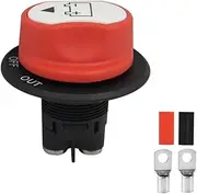 50A 100A 200A Battery Isolator Selector Switch Fit for Boat, Battery Master Disconnect Switch Power Cut/Shut Off Kill Switch 12-48V(300A)