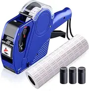 MX5500 8 Digits Price Tag Gun,Price Gun Kit with 3 Ink Refill Pricing Gun,Label Gun Label Maker Pricing for Office Retail Shop Grocery Store Organization Marking (Blue)