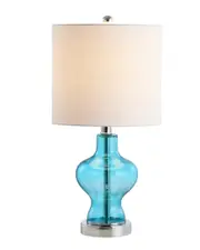 JONATHAN Y Mer 20.5in Glass Metal LED Table Lamp