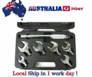 7 Pcs Metric Torque Wrench Set Spanner Extender Adjustable Refrigeration Tools k