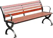 Grand Patio 70" Farmhouse Outdoor Bench, Garden Benches Wood Grain Finish Frame Patio Bench for Front Porch(Small)