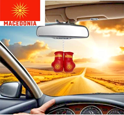 MACEDONIAN FLAG OLD/MACEDONIA Mini Boxing Gloves , ORNAMENT /SOUVENIR