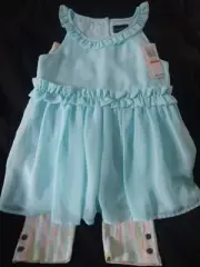 Calvin Klein 2 Piece Set Aqua Blue Size 6X