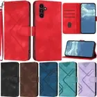 Stripe Wallet Leather Flip Case Cover For Samsung Galaxy A55 A35 A15 A34 A54 A24